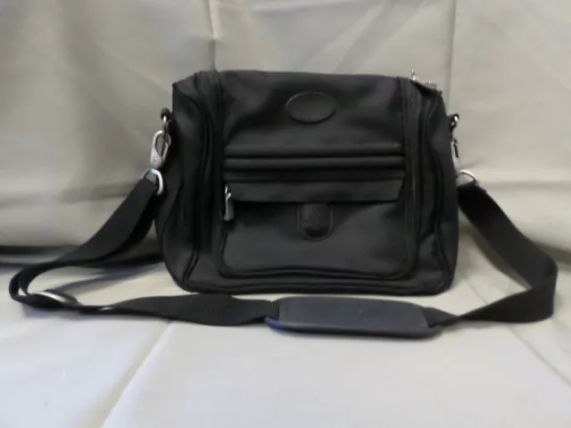Atlantic Seahorse 12" Carry-On Travel Bag Black Canvas W/ Shoulder Strap