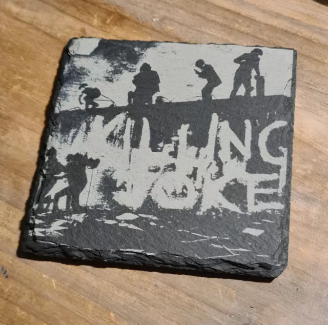 Killing Joke Wall Slate Coaster Laser Engraved Coffee Tea Gift