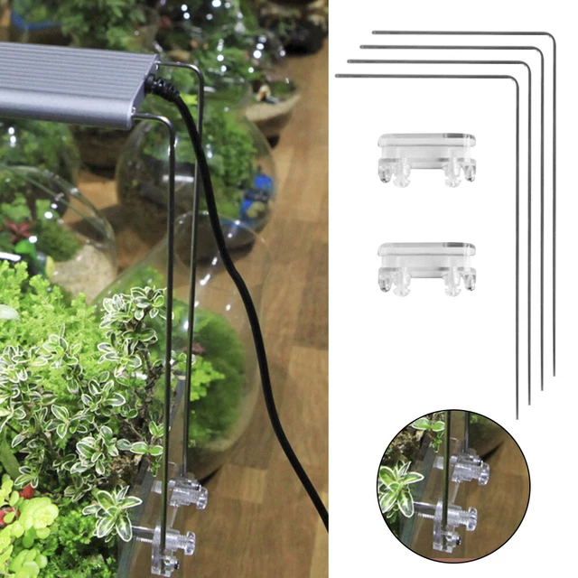 Stainless Steel Screwdriver Fish Tank Aquarium Light Stand Kit Lighting Holder 2