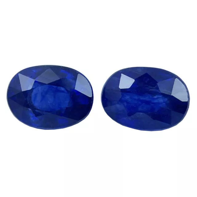 2.11ct aaa royal blue color pair Sapphire 100% natural earth mined Ceylon