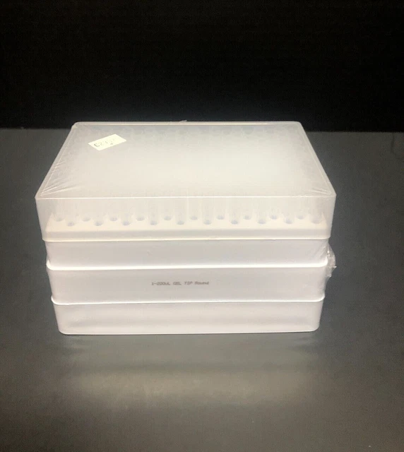 EPPENDORF GEL LOADING Pipette Tips 200 ul Round GEloader Sealed Rack of