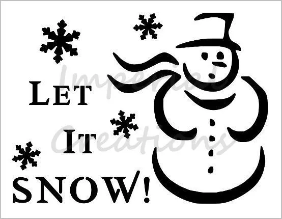 Plantilla de plástico WINDY SNOWMAN Let It Snow Navidad 8,5 x 11 S208