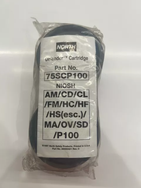 2 Pack Honeywell North 75SCP1OO Multi-Gas Vapor Defender Cartridge (NIP)