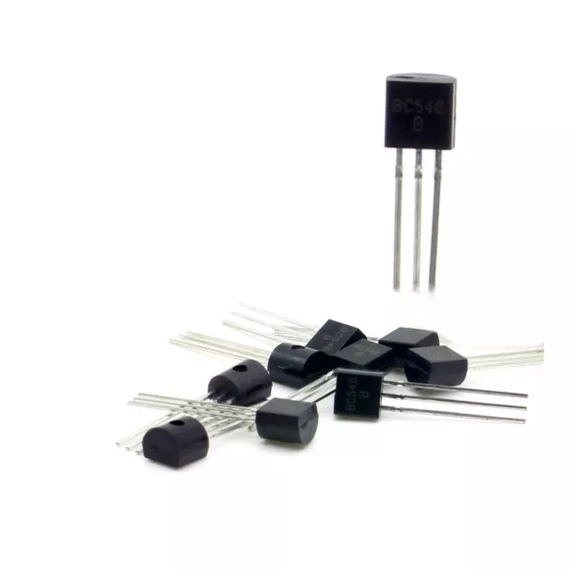 10x Transistor BC548B - NPN - 30v -  0.1A -  TO-92 - LGE - 94tran135
