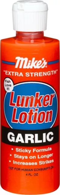MIKES EXTRA STRENGTH Lunker Lotion Sticky Formula 4oz Fliptop Bottle Garlic  6504 $12.47 - PicClick