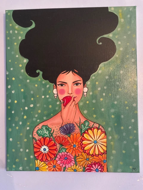 cuadro pintado a mano , oleo sobre lienzo