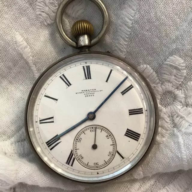 Silber Taschenuhr  Webster London