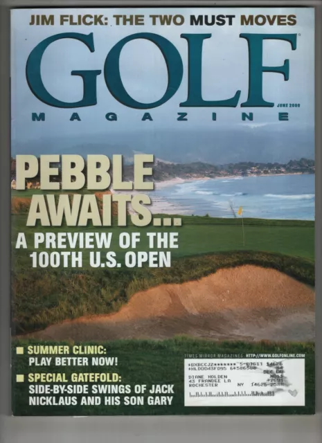 Golf Magazine 100th U.S. Open & Jack Nicklaus & Gary June 2000 081821nonr