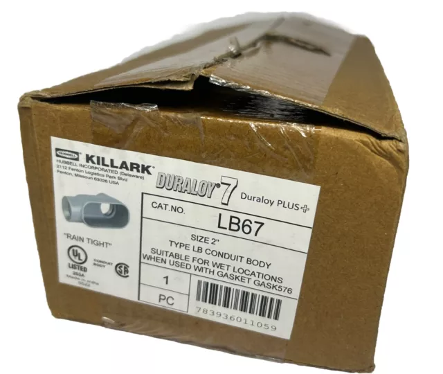 Killark Lb67 2" Hub, Iron 7 Conduit Body Type Lb