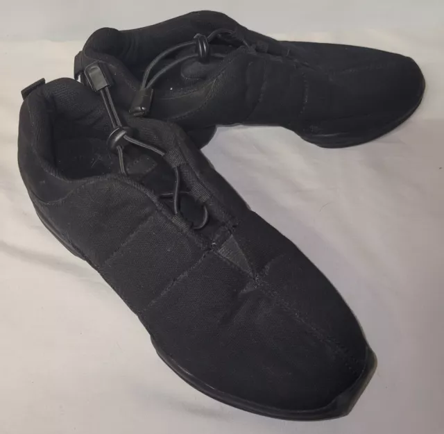 Capezio Womens 7.5 Split Sole Dance Shoe Black Canvas Upper Excellent Condition