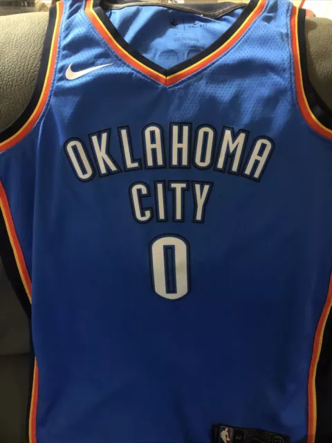 Oklahoma City Thunder NBA Westbrook #0 Basketball Jersey Youth Size 40