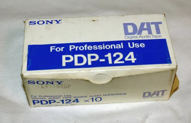 SEALED Box 10 SONY PDP-124 Professional Pro DAT Plus Digital Audio Tape