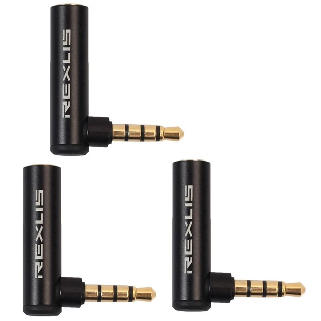 30 Degree Right Angled Adapter Audio Microphone Jack Stereo Plug Connector N1L6