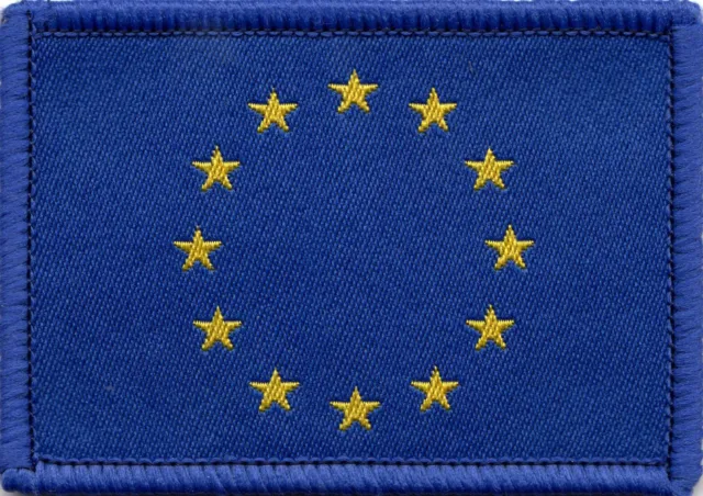 European Union EU Flag Woven Badge Patch 65mm x 46mm