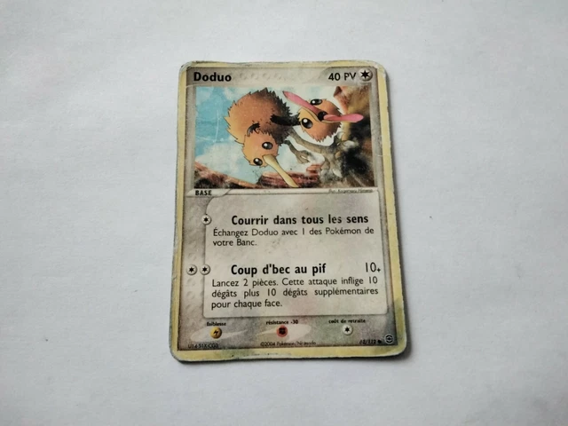 Carte Pokemon Française doduo 62/112 ex feu rouge et vert feuille