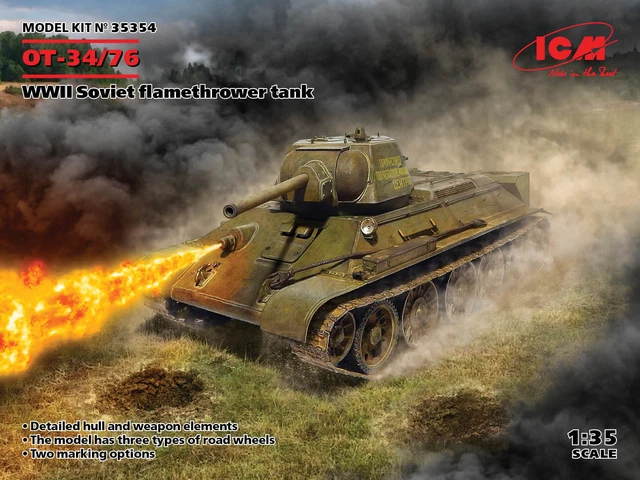 (ICM35354) - ICM 1:35 - IT-34/76, WWII Soviet Flamethrower Tank