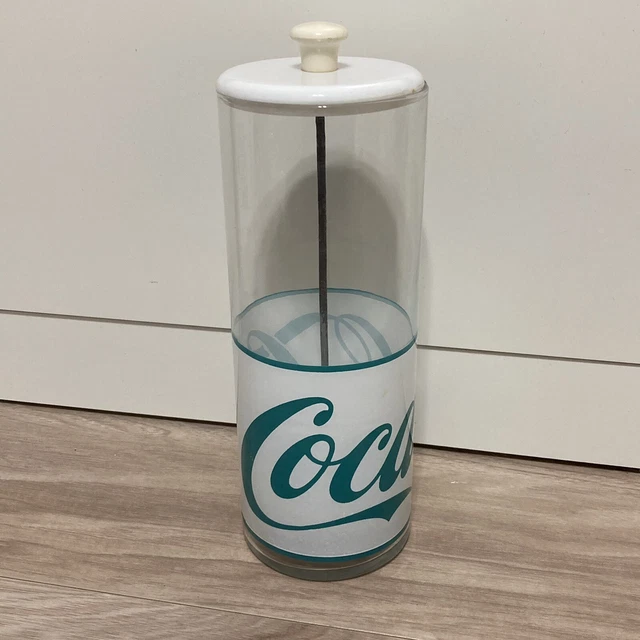 VINTAGE RARE COCA Cola Soda Straw Holder Dispenser Container Green