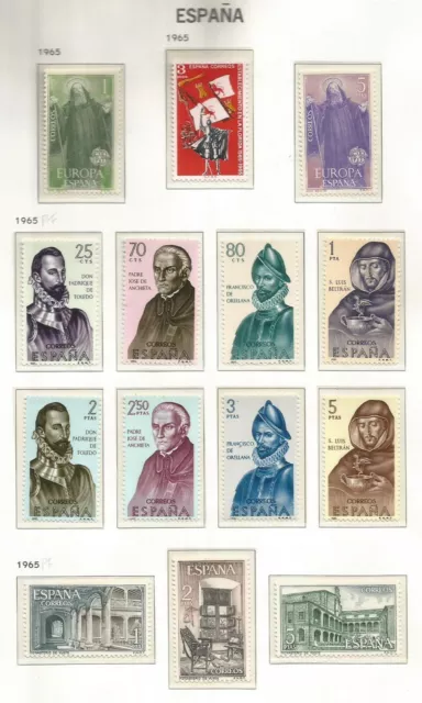 España 1965, Sellos Nuevos**  4 Series Completas. Mnh