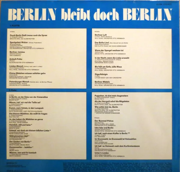 Various - Berlin Bleibt Doch Berlin (2xLP, Comp) (Near Mint (NM or M-)) - 120922 2