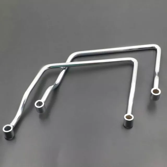 Chrome 22cm Saddlebag Support Bar Bracket Motorcycle For Honda Kawasaki Suzuki