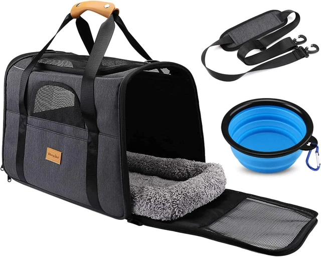 Trasportino Morbido Per Cani E Gatti Fino A 6 Kg - Borsa Carrier Beige, 38x29x12 Cm, Progettata In Europa