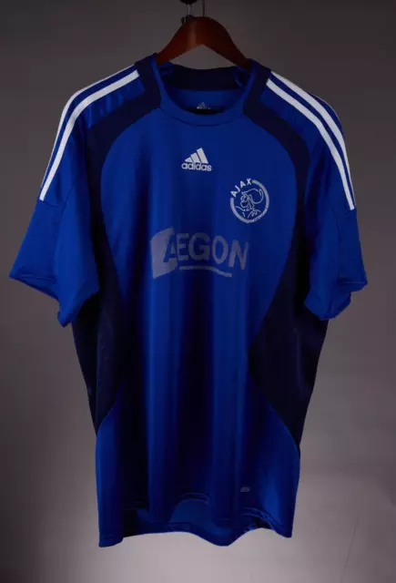 Ajax Amsterdam Away 2008/09 Adidas Original Football Shirt Jersey Blue Size Xl