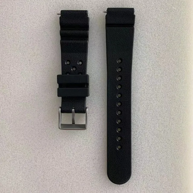 22mm Gehäuse Uhr Universal Schwarz Silikonband Edelstahl Dornschließe Schließe