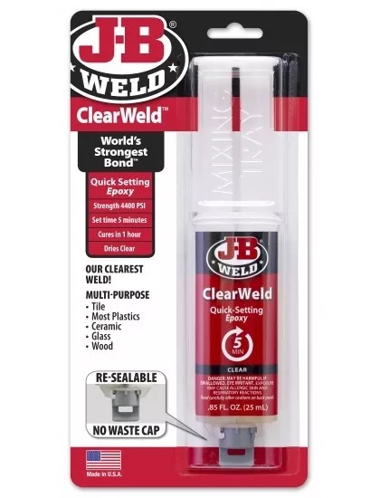 J-B Weld 50112 - Transparent Soudage - 5 Minute Rapide Setting Résine Adhésif -