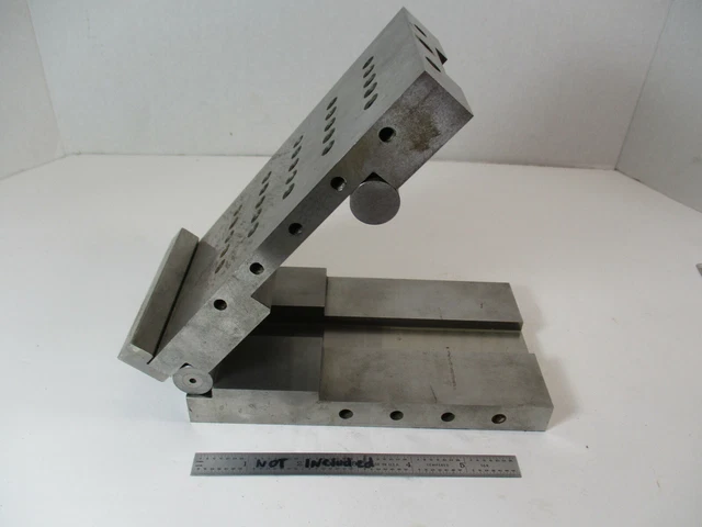 Sine Plate, 5" Center Rolls, Opens 90° + Degree, Degrees Fixture, Jig, Angle, EC