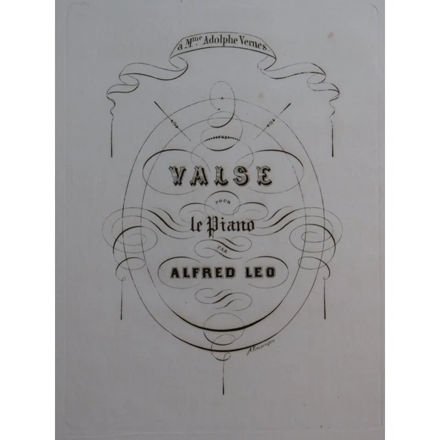 LEO Alfred Valse Piano XIXe siècle