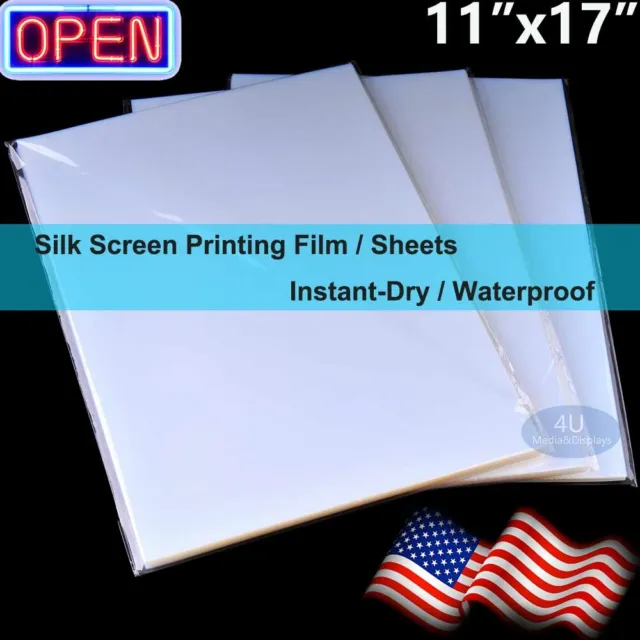 Película lechosa de inyección de tinta impermeable de 11""x17"" para serigrafía de seda de camiseta 50 hojas