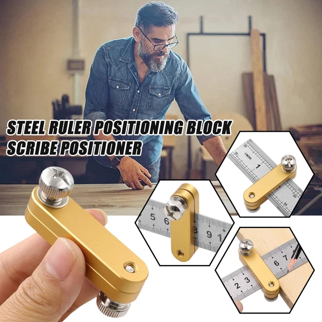 Woodworking Scribe with Steel Ruler and Line Marker for Precision Drawing