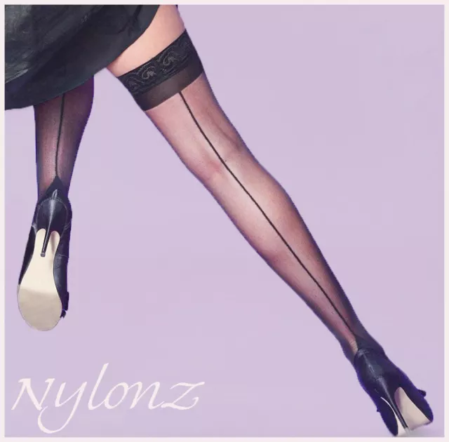 3 pairs NYLONZ Silky Smooth BLACK Stockings