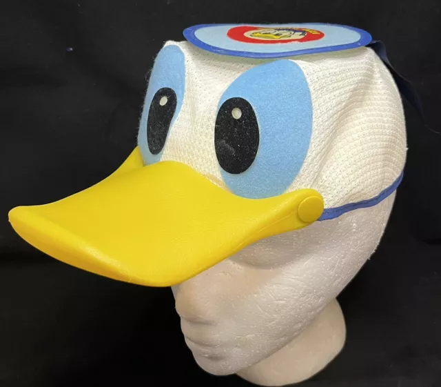 Vtg Donald Duck Mesh Character Logo Hat Disney Theme Park Souvenir Child’s Cap