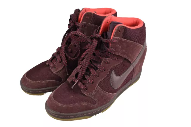 Nike wedge sneakers burgundy shop