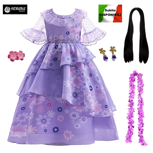 Simile Isabela Costume Carnevale Bambina Vestito Encanto Cosplay ENCANTO10 SD