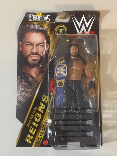 WWE Basic Champions 2024 ROMAN REIGNS Action Figure DAMAGED CARD*CARTONE PIEGATO