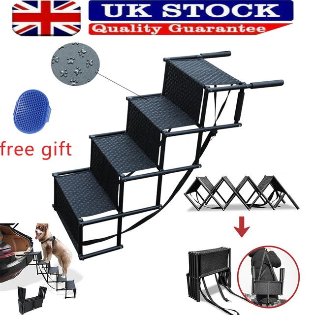 Foldable Folding Pet Dog Car Boot Access Steps Ladder Stairs Strong Lightweight