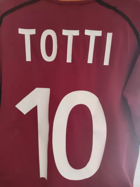 Maglia calcio originale Kappa As Roma Francesco Totti Taglia L sponsor Mazda