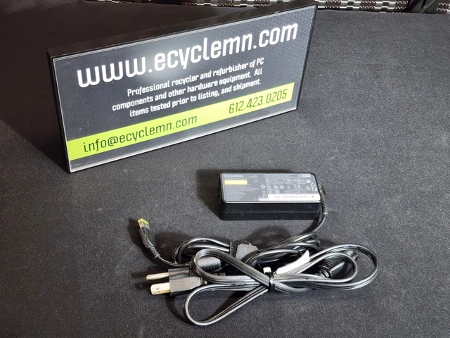 Genuine Lenovo 65W AC Adapter, Square Yellow Tip, ADP-65F B/PA-1650-72