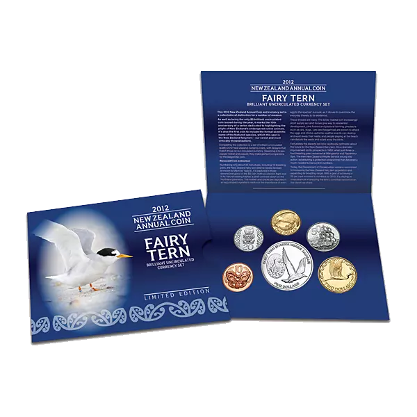 New Zealand  - 2012 - Brilliant Uncirculated Coin Set - Fairy Tern