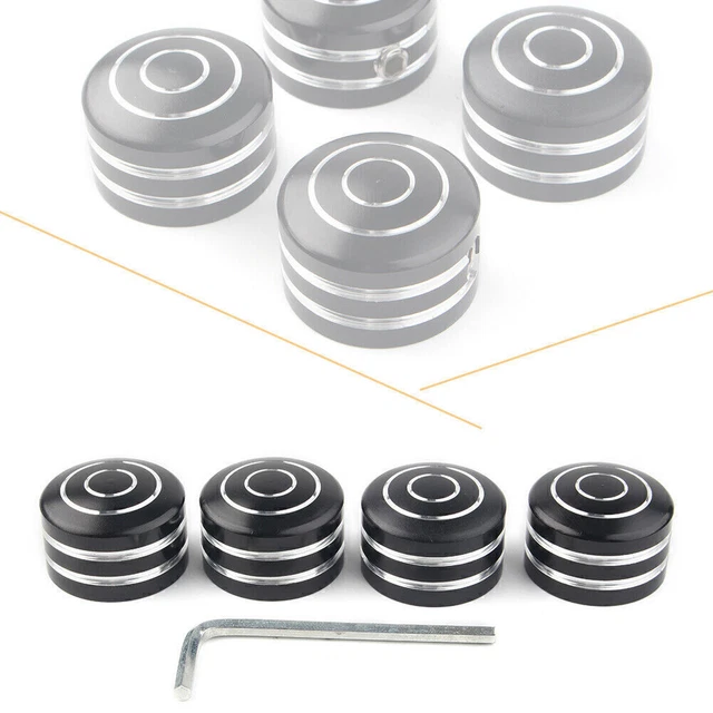 4 x Black Head Bolt Covers Fit Harley Sportster 883 XL 86-17 Twin Cam 99-17