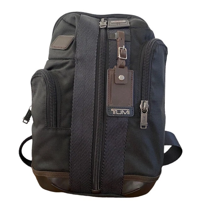 TUMI Alpha Bravo Saratoga Sling 222393HK2 FXT Ballistic Nylon Black Brown Used