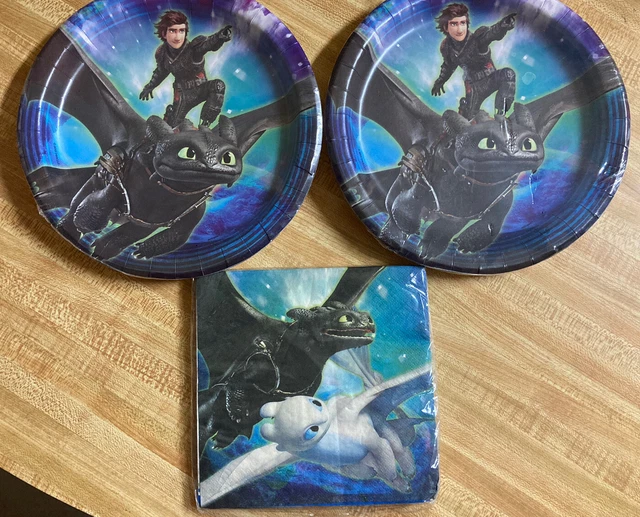 HOW TO TRAIN Your Dragon Hidden World Birthday Party Supplies 16 Plates ...