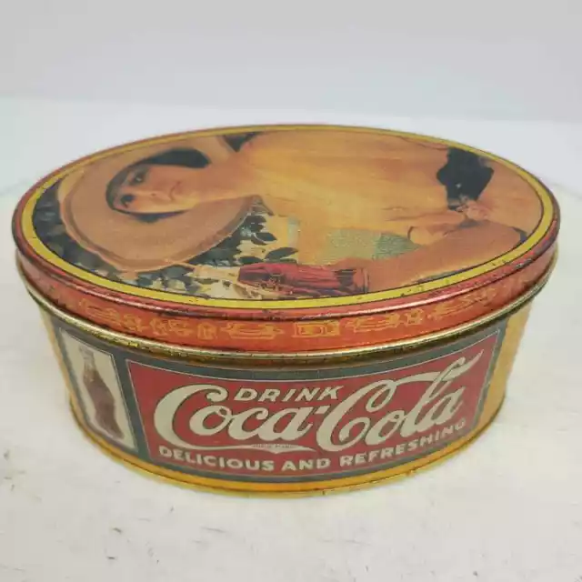 Vintage Style Drink Coca Cola Metal Tin Container 3.5x5.5x2.5"