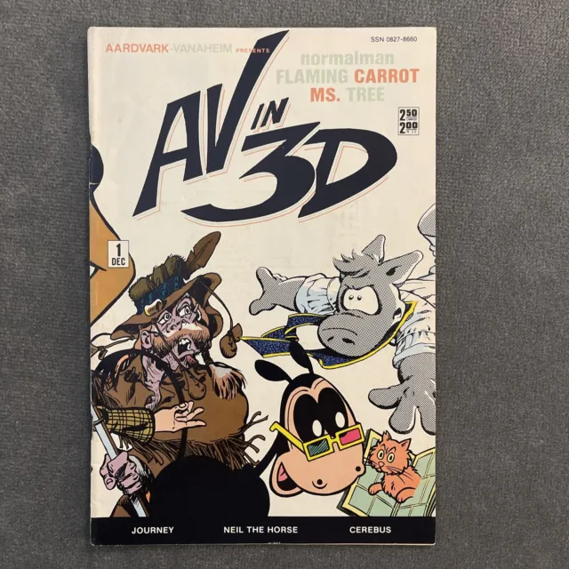 AV in 3-D  # 1 Aardvark-Vanaheim Comics  - 1984 (VF ) 3D Glasses Included