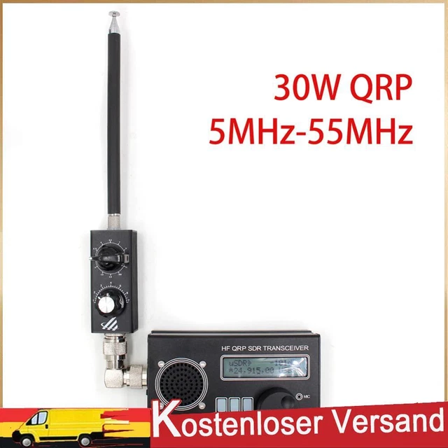 Antenna HF 5 MHz-55MHz con adattatore sintonizzatore 20W antenna radio onde corte per UHF VHF