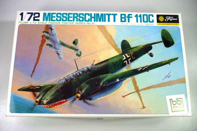 FUJIMI MOKEI MESSERSCHMITT Bf 110C 1:72 Modellbausatz Flugzeug Militär ...