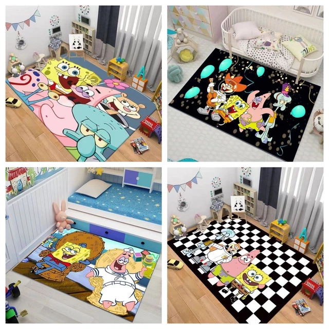 KIDS RUG 3D SpongeBob Carpet Living room Bedroom Carpet Floor Mat