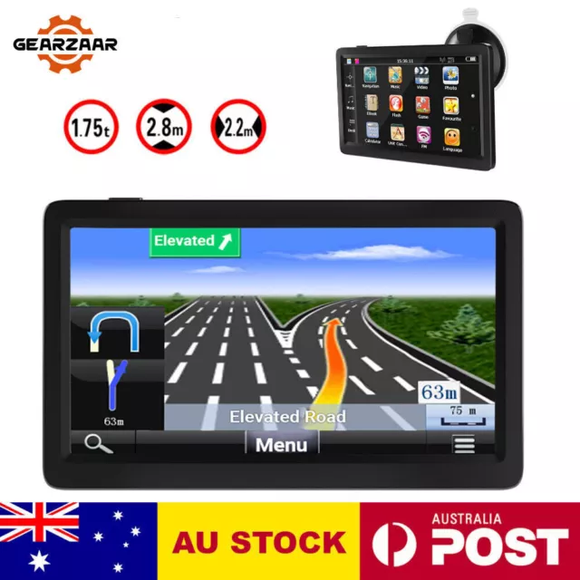 9'' Inch Portable Truck Car GPS Navigation Lifetime Free AU Map Updates 8G+256M